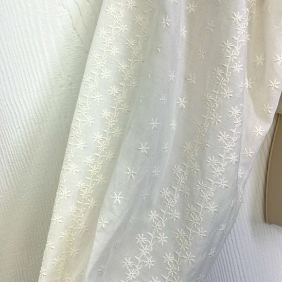 Urban Outfitters - NWT Alanis Ivory Embroidered Tie Long Sleeve Crop Size Small - Picture 5 of 14